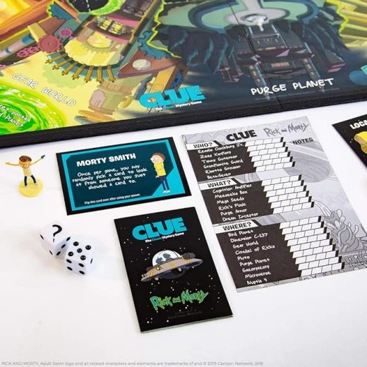 Rick and Morty Cluedo Mystery Board Game for Adults and Teens, 2-6 Players, Ages 17+, Solve Who Stole the Plans! - Rs Toys - Image 6