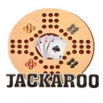 Jackaroo Board Game Set, 4-Player Wooden Board with Marbles, Cards - Rs Toys