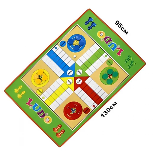 Ludo Game – Floor Mat 130 × 95 cm – For Kids Ages 3+ – 2 to 4 Players - Rs Toys - Image 2