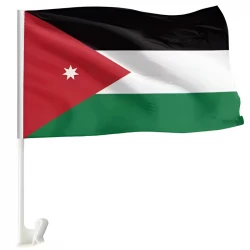 علم الأردن مع علاقة سيارة مقاس 40 × 30 سم (قماش عالي الجودة)
