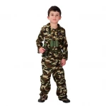 Kids Special Forces Costume – Boys Army Uniform Camo Soldier Outfit – Halloween Hunting Cosplay – Large Size (Ages 5–7 Years) - Rs Toys