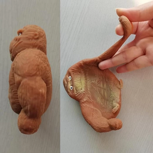 Gorilla Stress Relief Toy Soft Rubber Squishy Monkey for Anxiety & Focus, Anti-Stress, TPR Material Red - Rs Toys - Image 7
