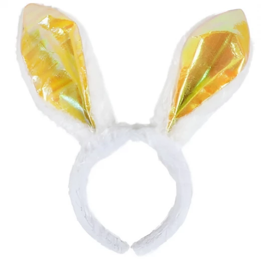 Plush Fluffy Metallic  Bunny Ears Headbands  (B1-RS) - Rs Toys - Image 2