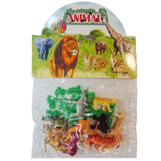 Jungle Animal Figures 13 Pcs Size Approx 4 cm , Hard, high-quality plastic - not hollow - to ensure durability and long-lasting play. - Rs Toys - Image 2