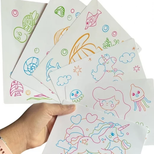 Unicorn 3D Magic Drawing Board with LED Backlight - Includes 4 Neon Markers, Drawing Templates & 3D Glasses (Age 3+) - Rs Toys - Image 6
