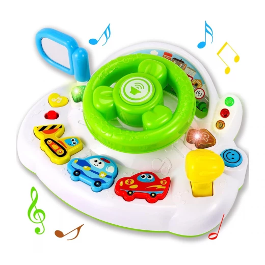 Interactive Musical Steering Wheel Toy with Lights & Sounds for Toddlers - 8 Months & Up Interactive Musical Steering Wheel Toy with Lights & Sounds for Toddlers - 8 Months & Up