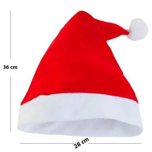 Santa Christmas Santa Hat For Kids 1- 7 Years Old Size 28 x 36 cm (Kids) - Rs Toys - Image 2