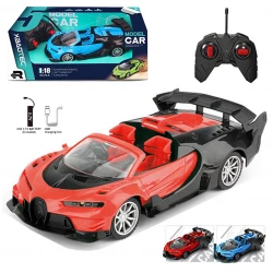Bugatti Convertible RC Car for Kids - Scale 1:18 - 4-Channel Remote Control - 3.7V Rechargeable Battery - Working Head & Tail Lights - Ages 3+
