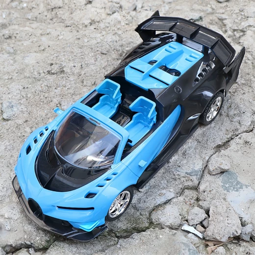 Bugatti Convertible RC Car for Kids - Scale 1:18 - 4-Channel Remote Control - 3.7V Rechargeable Battery - Working Head & Tail Lights - Ages 3+ - Bugatti - Image 8