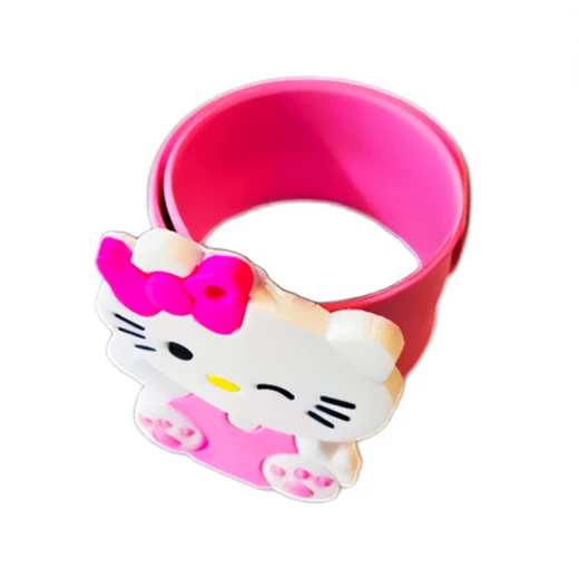 Slap Wrist Bracelet, Made Of High Quality Silica Gel, Hello Kitty Character Theme, 21 cm Length - Rs Toys - Image 2