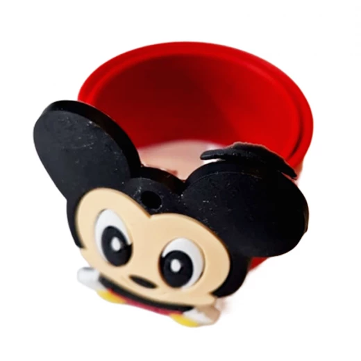 Slap Wrist Bracelet, Made Of High Quality Silica Gel, Mickey Mouse Character Theme, 21 cm Length - Rs Toys - Image 2
