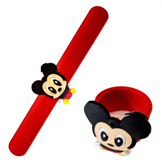 Slap Wrist Bracelet, Made Of High Quality Silica Gel, Mickey Mouse Character Theme, 21 cm Length Slap Wrist Bracelet, Made Of High Quality Silica Gel, Mickey Mouse Character Theme, 21 cm Length