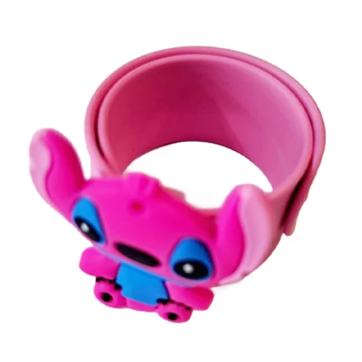 Slap Wrist Bracelet, Made Of High Quality Silica Gel, Stitch Character Theme, 21 cm Length - Rs Toys - Image 2