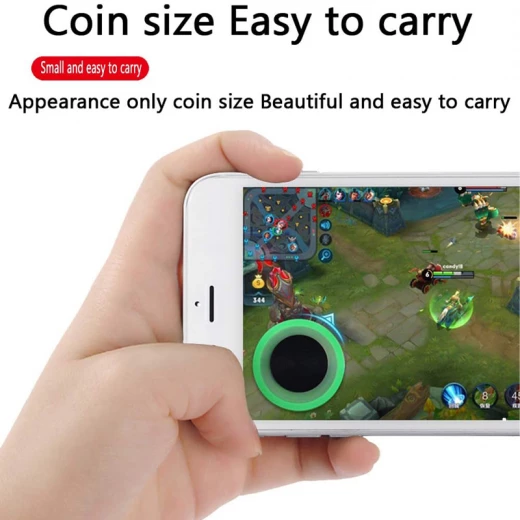 Mobile Phone Joystick Mini Plastic Smartphone Sucker Touch Rocker Gamepad Controller Assist Joypad Gaming Accessories Red For Iphone Android Tablet Metal Button Controller For PUBG (Q8-Plus-RS) - Rs Toys - Image 5