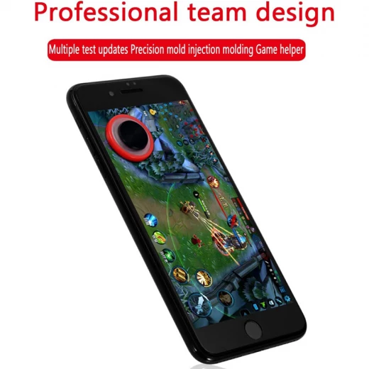 Mobile Phone Joystick Mini Plastic Smartphone Sucker Touch Rocker Gamepad Controller Assist Joypad Gaming Accessories Red For Iphone Android Tablet Metal Button Controller For PUBG (Q8-Plus-RS) - Rs Toys - Image 6