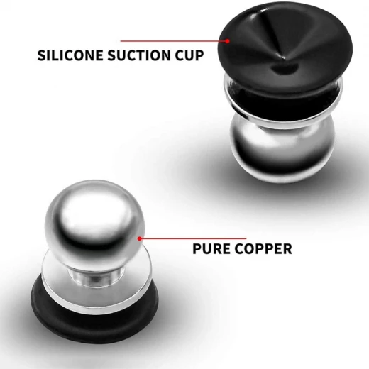 Pair of Mobile Gaming Trigger Buttons for Fast Shooting and Aiming with High Sensitivity and Electrostatic Sensing Technology, Copper and Silicone, Screen-Safe, Compatible with Smartphones and Tablets, Silver (X-13-RS) - Rs Toys - Image 8