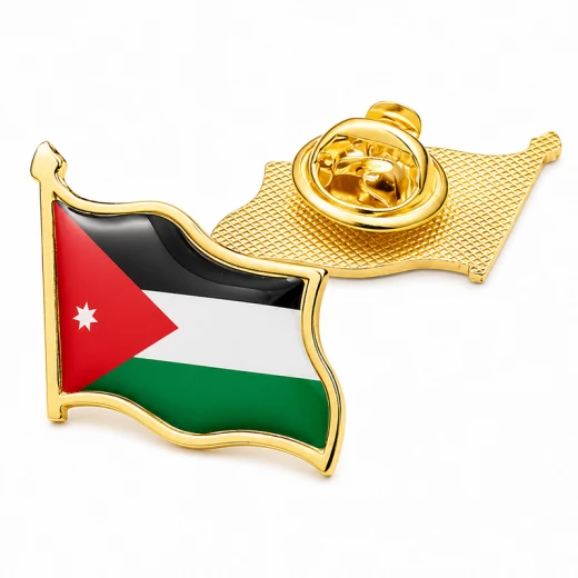 دبوس علم الأردن المعدني ثلاثي الأبعاد – بروش أنيق مطلي بالمينا مع مشبك تثبيت آمن للجاكيتات والقبعات والحقائب والبدلات والإكسسوارات الوطنية (1.8 × 2 سم) دبوس علم الأردن المعدني ثلاثي الأبعاد – بروش أنيق مطلي بالمينا مع مشبك تثبيت آمن للجاكيتات والقبعات والحقائب والبدلات والإكسسوارات الوطنية (1.8 × 2 سم)