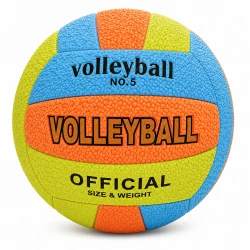 Soft Touch Volleyball Size 5 – Official Waterproof Indoor & Outdoor Volleyball in Bright Colorful Design for Beach, Gym, Training & Competition Games for Ages 3 Years & Above