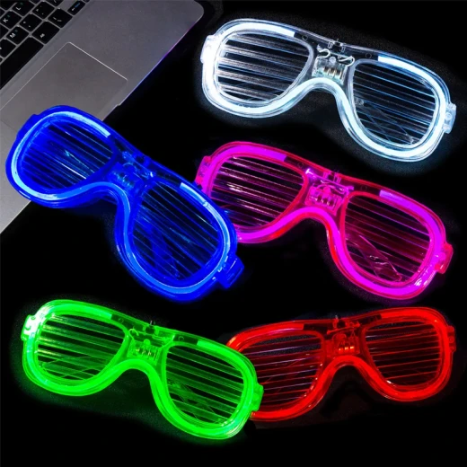 Light Up LED Shutter Glasses for Kids and Adults, 3 Lighting Modes, Reusable Glow-in-the-Dark Party glasses for Birthdays, Weddings, Festivals and Parties – Random Color - Rs Toys - Image 6
