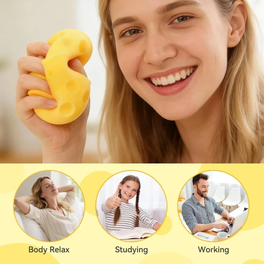 Cheese-Scented Squishy Toy – 6 cm Yellow Cheese Cube Slow-Rising Extra Soft TPR Sensory Fidget Squeeze Toy for Stress Relief, Kids & Adults - Rs Toys - Image 7