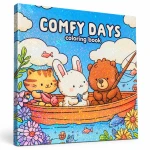 Coloring Book for All Ages with 48 Different Illustrations Single-Sided Printing Thick 160 gsm Paper 23 × 23 cm  - Light Blue Outer Cover - Rs Toys