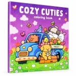 كتاب تلوين لجميع الأعمار يحتوي على 48 رسمة مختلفة بطباعة على وجه واحد وورق سميك 160 جرام مقاس 23 × 23 سم - غلاف خارجي لون ارجواني - ألعاب ار اس