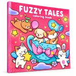 Coloring Book for All Ages with 48 Different Illustrations Single-Sided Printing Thick 160 gsm Paper 23 × 23 cm - Dark Pink Ouer Cover - Rs Toys