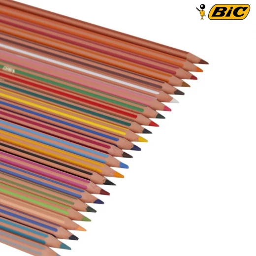 BIC Kids - Evolution Stripes Wood-Free Colouring Pencils Pack of  18 (Kids-18) - BIC - Image 4