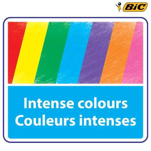 BIC Kids - Evolution Stripes Wood-Free Colouring Pencils Pack of  18 (Kids-18) - BIC - Image 8