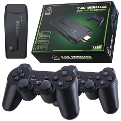 Game Stick Lite 4K Ultra HD Gaming Console with Two 2.4GHz Wireless Controllers for Classic and Retro Games