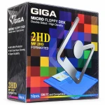 GIGA Micro Floppy Disk MF 2HD High-Density Double-Sided Preformatted Floppy Disks Compatible with IBM PC and Compatible Computers – Pack of 10 Disks - Rs Toys