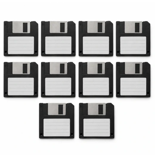GIGA Micro Floppy Disk MF 2HD High-Density Double-Sided Preformatted Floppy Disks Compatible with IBM PC and Compatible Computers – Pack of 10 Disks - Rs Toys - Image 3