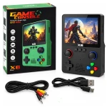 X6 Portable Game Console with 3.5-Inch Display Dual 3D Joysticks Support for 10,000+ Games MicroSD up to 64GB and TV Connection (X6) - Rs Toys