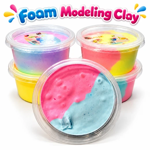 Foam Modeling Clay for Kids – Soft Air-Dry Craft Clay, 125 g, Random Color 1 Container Foam Modeling Clay for Kids – Soft Air-Dry Craft Clay, 125 g, Random Color 1 Container