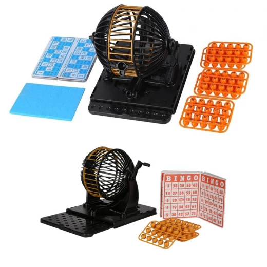 Family Bingo Lotto Numbers Machine Game – 90 Number Balls, 48 Bingo Cards, 6-Cage Lockdown Bingo Cage  - Rs Toys - Image 2