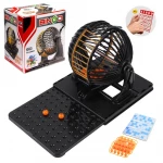 Family Bingo Lotto Numbers Machine Game – 90 Number Balls, 48 Bingo Cards, 6-Cage Lockdown Bingo Cage  - Rs Toys