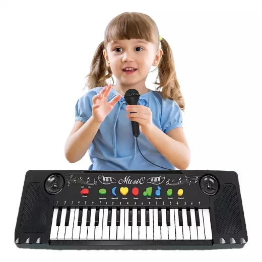 Kids Electronic Piano 37 Keys with Microphone – Educational Musical Toy – For Children Ages 3+ - Rs Toys - Image 3