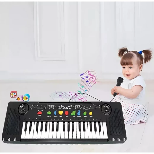 Kids Electronic Piano 37 Keys with Microphone – Educational Musical Toy – For Children Ages 3+ - Rs Toys - Image 4