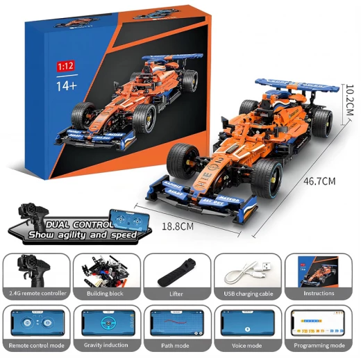 Kaiya Technical Control Racing Sports Car F1 Building Blocks – 1050 Pieces, Remote & App Control, Suitable for Ages 12+ - Rs Toys - Image 5