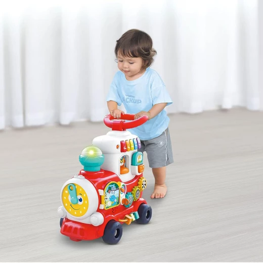 4-in-1 Ride-On Train for Toddlers - Push, Pull, Sit & Ride | Learning Walker Car Toy for Kids Ages 8–36 Months - Rs Toys - Image 7