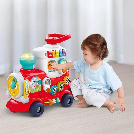 4-in-1 Ride-On Train for Toddlers - Push, Pull, Sit & Ride | Learning Walker Car Toy for Kids Ages 8–36 Months - Rs Toys - Image 8