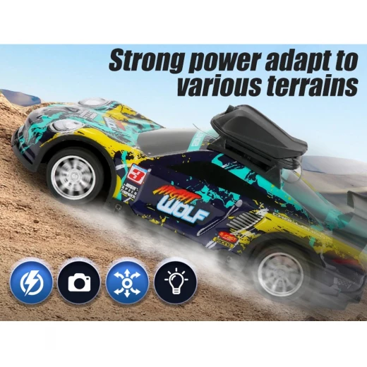 RC Drift Car with HD Camera & LED Light, 2.4GHz 4-Channel APP-Controlled Racing Car for Kids Ages 6+ - Rs Toys - Image 2