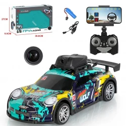 RC Drift Car with HD Camera & LED Light, 2.4GHz 4-Channel APP-Controlled Racing Car for Kids Ages 6+