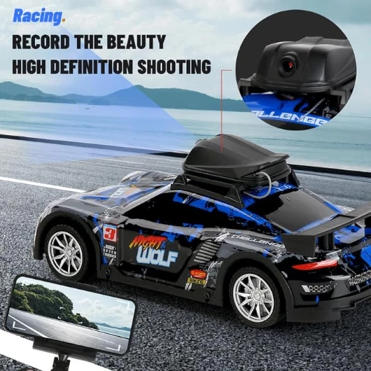 RC Drift Car with HD Camera & LED Light, 2.4GHz 4-Channel APP-Controlled Racing Car for Kids Ages 6+ - Rs Toys - Image 6