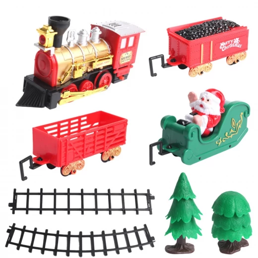 Christmas Train Set with Lights and Sound | Electric Train Model for Kids Ages 3+ - Rs Toys - Image 4