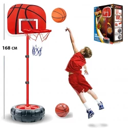 Adjustable Kids Basketball Hoop with Tyre-Shaped Base, Height Up to 168 cm for Indoor & Outdoor Play, Durable Metal Rim – Suitable for Ages 3+