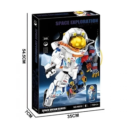 Mechanical Astronaut Building Blocks Set, Futuristic Space Robot with Articulated Joints, 756 Pieces, 3D Educational Construction Toy for Kids Age 6+ - Rs Toys - Image 4