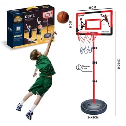 Adjustable Kids Basketball Hoop with Height Up to 210 cm for Indoor & Outdoor Play, Round Base & Durable Metal Rim – Suitable for Ages 3+