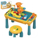Kids Multi-Function Building Block Table - 94 PCS - STEM Educational Play Table with Marble Run & Storage - Rs Toys
