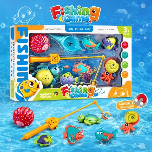 Magnetic Fishing Game for Kids 9 Pieces with Fishing Rod – Educational Water Toy for Developing Motor Skills and Hand-Eye Coordination – Suitable for Kids 2 Years & up - Rs Toys - Image 5